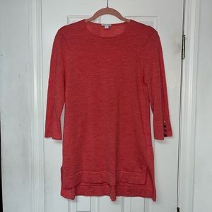 J. Jill 100% Merino Wool Lightweight 3/4 Sleeve Tunic Sweater